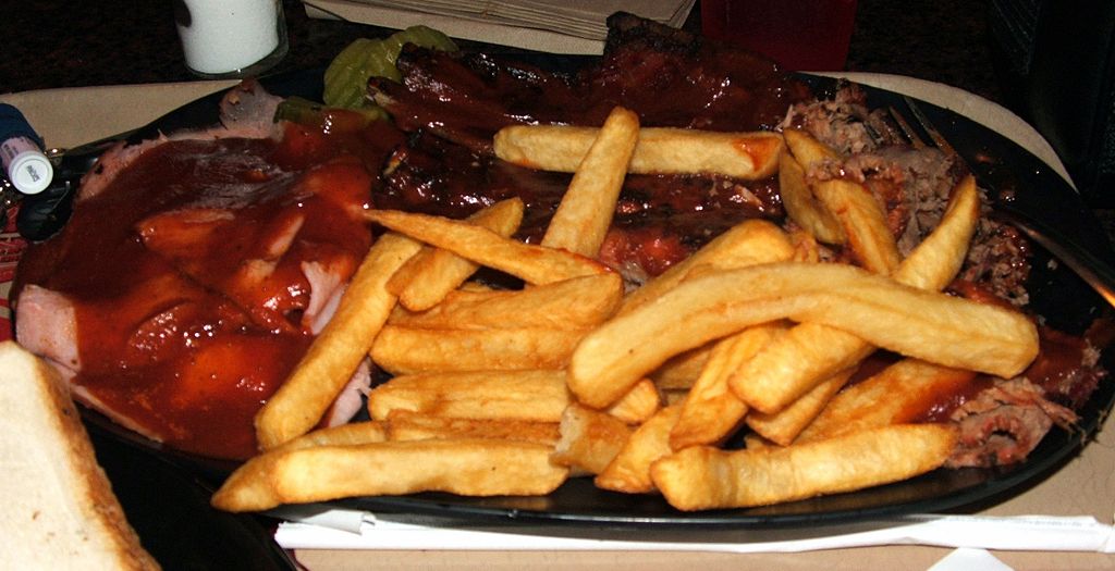 Plate of Kansas Barbecue Style