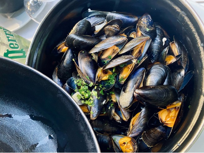 Bowl of Galician mussels, some of the best seafood in Europe