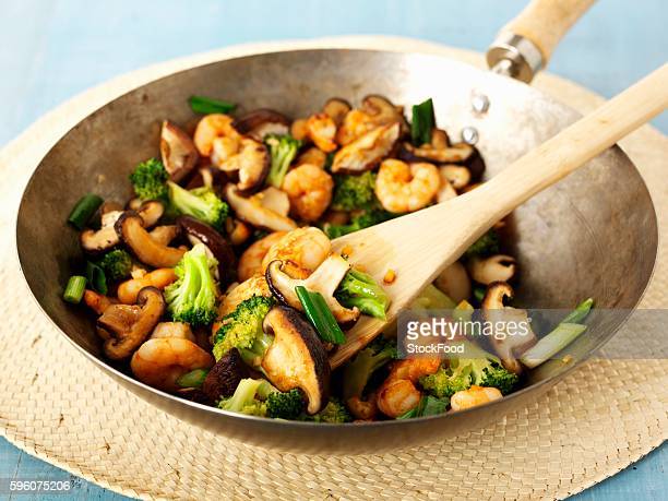Pot of mushroom stir fry - on of our easy dinner ideas